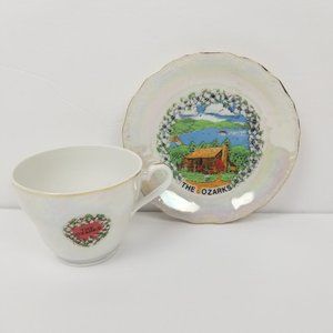 Vintage The Ozarks Souvenir Tea Cup & Saucer